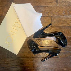 Joan and David Black Patent Leather Shoes Size 7.5